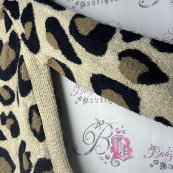 Rag supply cheetah print sweater pull over turtle neck animal print furry fuzzy - Picture 3 of 11